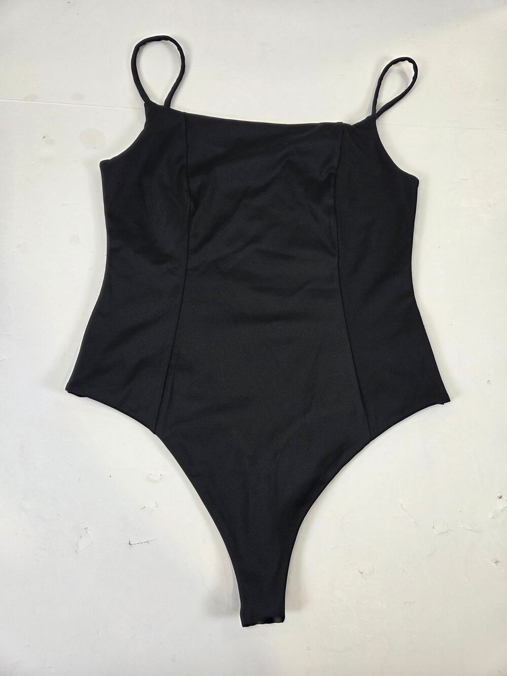NWT Cotton On Day to Night Panelled Sleeveless Bodysuit Thong Black